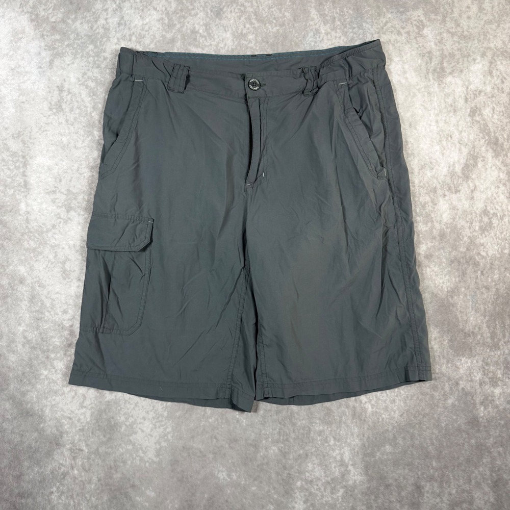 Columbia Mens Gray Omni-Shade Hiking Cargo Shorts Size Medium 11L Outdoor Gear